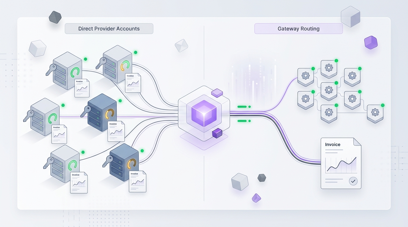 OpenRouter Direct Provider Accounts vs a Gateway: When One Key Reduces Invoice Sprawl